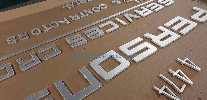 Metal lettering for signs